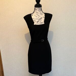 Trina Turk Black Belted Mini Dress
